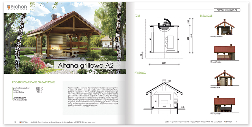 Projekt altany grillowej A2