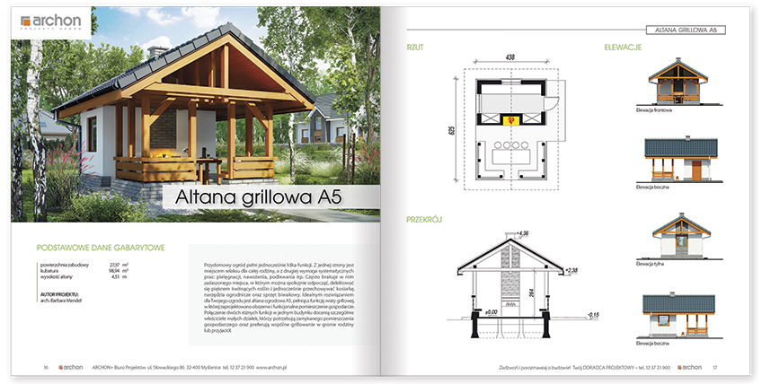 Projekt altany grillowej A5