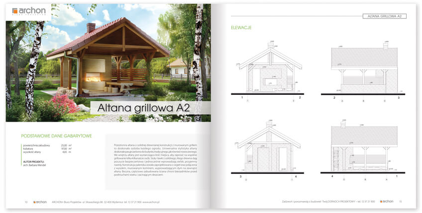 Projekt altany grillowej A2