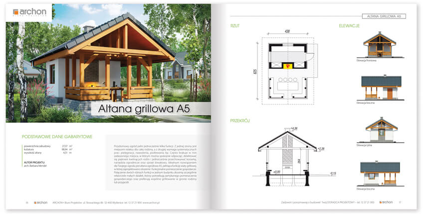 Projekt altany grillowej A5