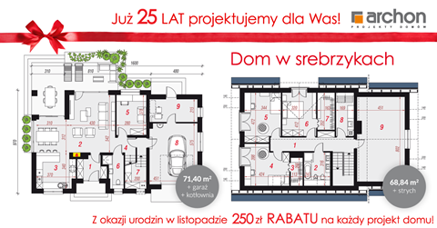 Projekt: Dom w srebrzykach – wersje parteru