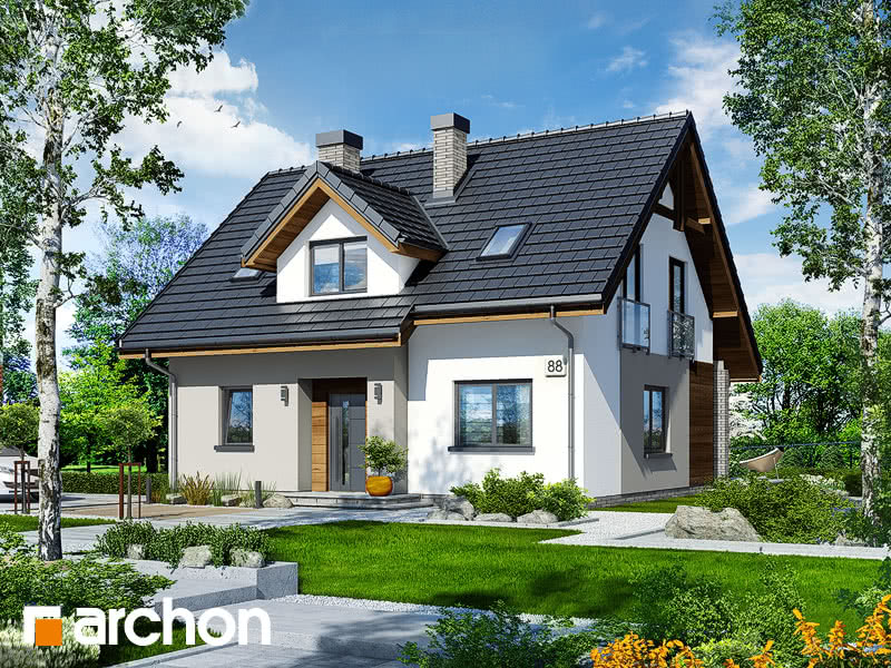 Gotowy projekt Dom w zielistkach 5 - front