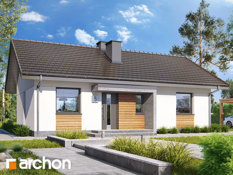 Gotowy projekt Dom w kruszczykach 3 (A) - front