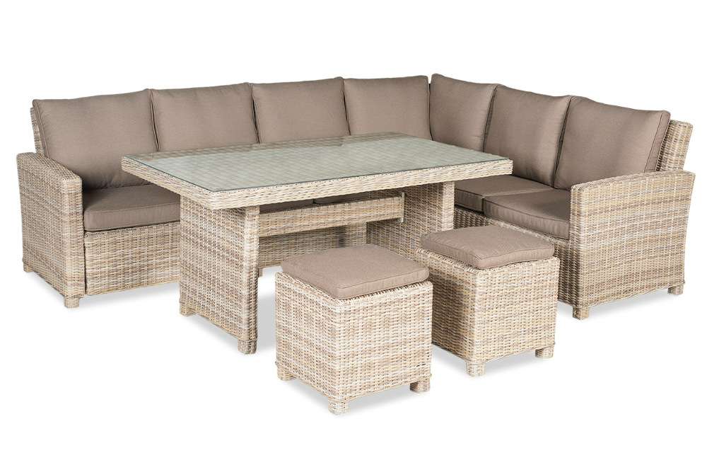Zestaw technorattanowy Toledo marki Garden Point, splot na aluminiowym stelażu