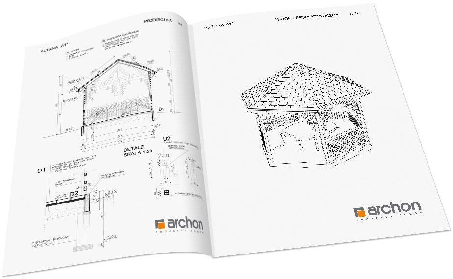 Projekt altany ogrodowej