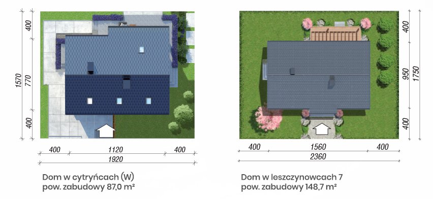 Gotowy projekt Dom w cytryńcach (W) - obrys