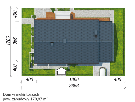 Gotowy projekt Dom w mekintoszach - obrys