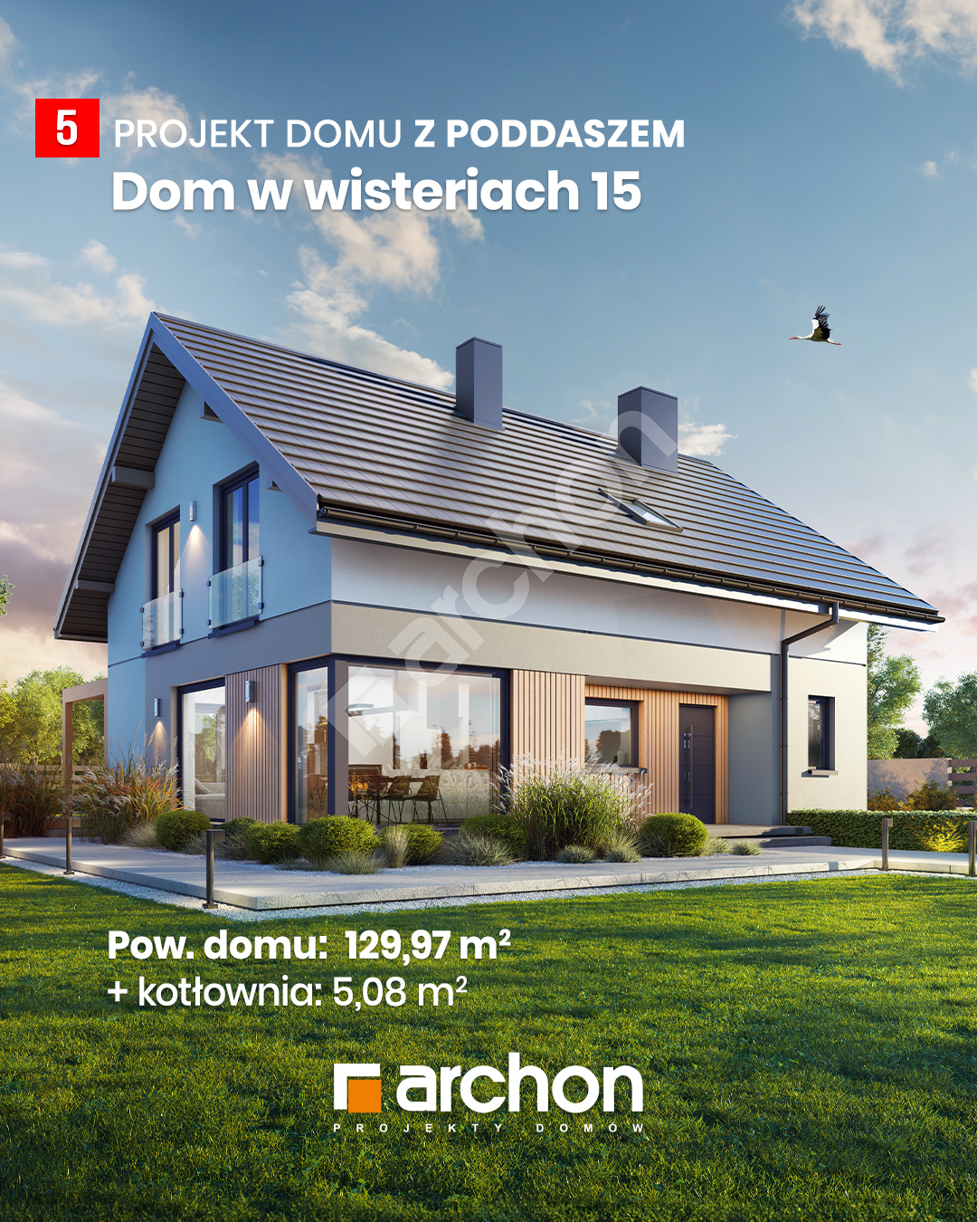Gotowy projekt Dom w wisteriach 15