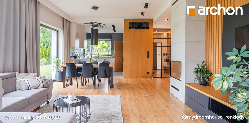 Dom w renklodach 6 (G2) - realizacja zdjęcie strefy dziennej