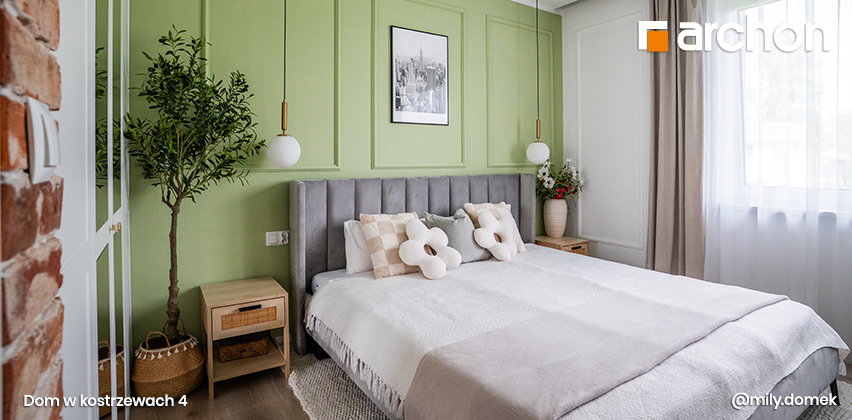 Dom w kostrzewach 4 - realizacja widok sypialni głównej