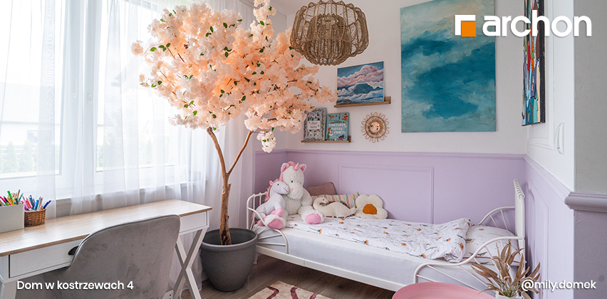 Dom w kostrzewach 4 - realizacja widok sypialni dziecka