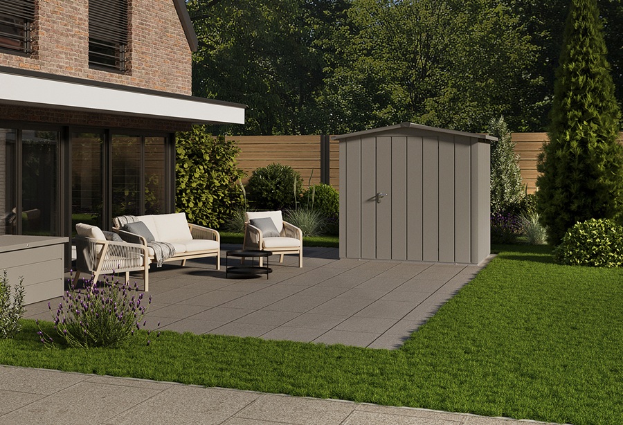 Zamknięty domek ogrodowy