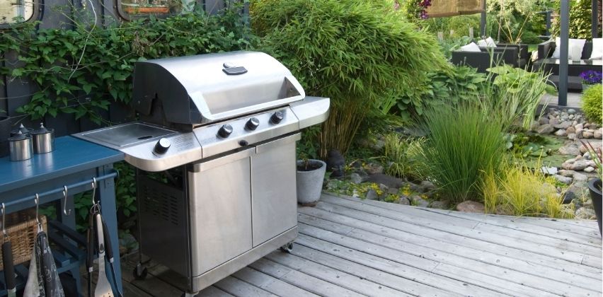 Grill gazowy srebrny