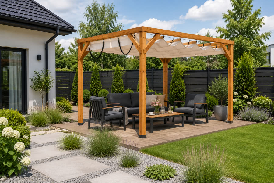 Pergola na tarasie