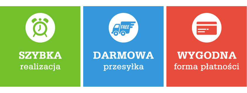 Cechy zamówienia w ARCHON to szybka realizacja, darmowa przesyłka i wygodna forma płatności